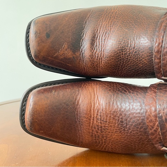 Frye Belted Harness Cowboy Heel Mule Clogs - Picture 6 of 8